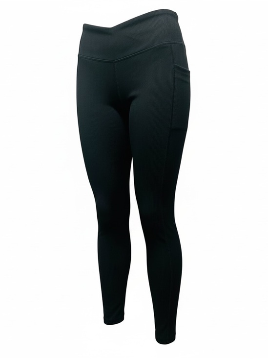 The North Face Pants - The North Face Black Ribbed High-Waist Leggings with Side Pocket